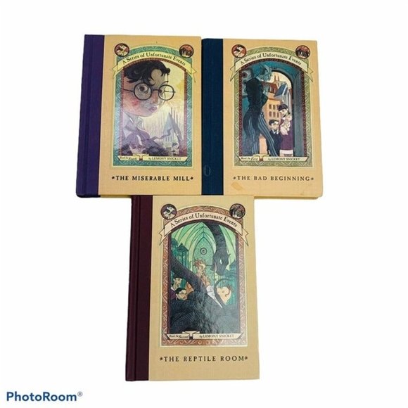 A Series of Unfortunate Events Lot Of 3 Books Hardback Series 1 2 and 4 - Picture 1 of 7